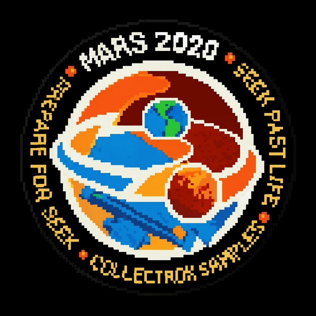 Mastcam-Z mission patch pixel art